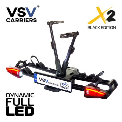 PORTABICI VSV X2 BLACK EDITION SPECIAL PER E-BIKE BIAMMORTIZZATE
